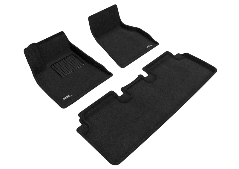 Tesla Model S Floor Mat Set - Front and Rear - 3D MAXpider - Elegant Series - Black - `15-`19 Tesla Model S Floor Mat Set - Front and Rear - 3D MAXpider - Elegant Series - Black - `15-`19